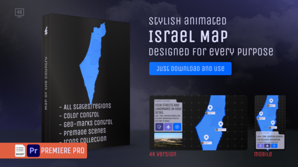 Photo of Israel Map – State of Israel MOGRT Kit – Videohive 62493930