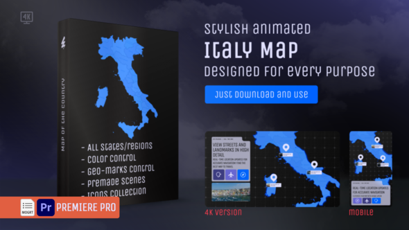 Photo of Italy Map – Italian Republic (Italia) MOGRT Kit – Videohive 62069034