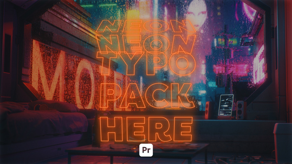 Photo of Kinetic Neon Typography 2 for Premiere Pro – Glowing Text Animation Template – Videohive 46117811