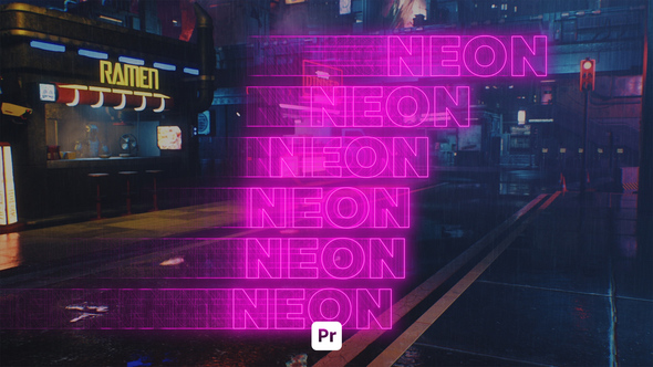 Photo of Kinetic Neon Typography 3 for Premiere Pro – Glowing Text Animation Template – Videohive 46117818
