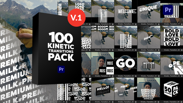 Photo of Kinetic Transitions Pack for Premiere Pro – Dynamic Typography Transition Effects Pack – Videohive 49403297