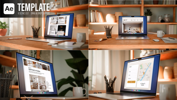Photo of Laptop Screen Animations – Scandinavian Interior | AE Template – Videohive 62377084