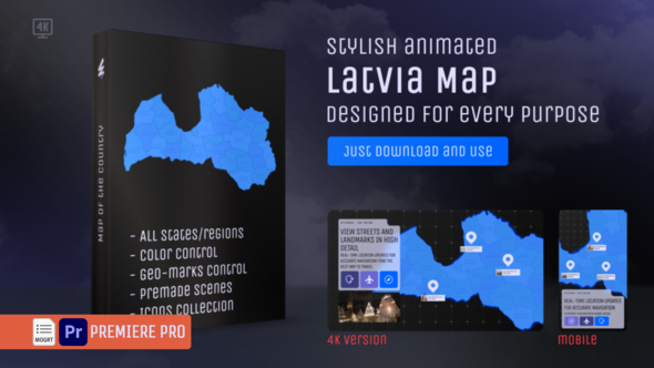 Photo of Latvia Map – Republic of Latvia (Latvija) MOGRT Kit – Videohive 62206392