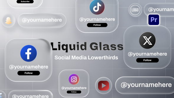 Photo of Liquid Glass Social Media Lowerthirds – Videohive 62190237