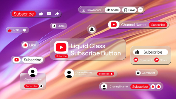 Photo of Liquid Glass Subscribe – Videohive 62305778