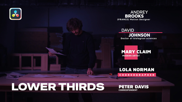 Photo of Lower Thirds 01 | DaVinci Resolve – Videohive 62384359