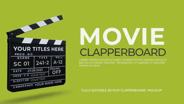 Photo of Movie Film Clapperboard Mockup – Videohive 59209144