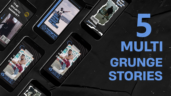 Photo of Multi Grunge Instagram Stories 2 Mogrt – Videohive 62290796