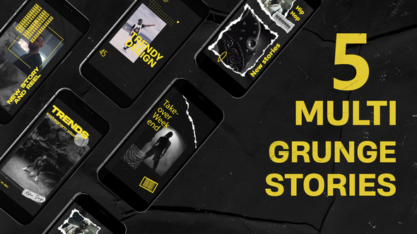 Photo of Multi Grunge Instagram Stories 2 Mogrt – Videohive 62337565