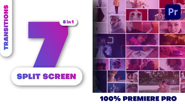 Photo of Multiscreen Transitions – 7 Split Screen – Videohive 62417789