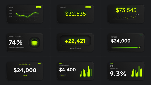Photo of Neumorphic Infographics – Videohive 62255597