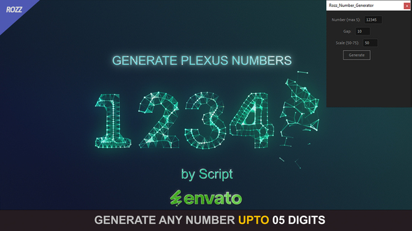 Photo of Number Generator Digits Plexus – Videohive 62377899