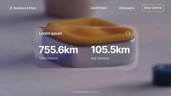 Photo of Numbers & Stats Liquid Glass – Videohive 62254063