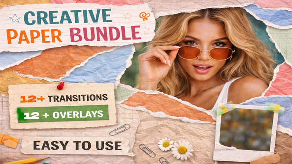 Photo of Paper Transition and Overlays Bundle For Premiere Pro – Videohive 62517601