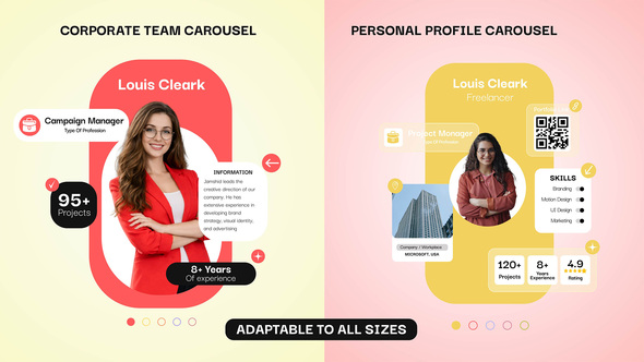 Photo of Personal & Corporate Profile Carousel | Team Member Showcase || MOGRT – Videohive 62323318
