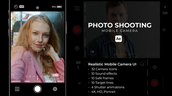 Photo of Mobile Camera UI Overlay – Photo/Video Shooting HUD for After Effects (32 Icons, 10 Sounds) – Videohive 58530742