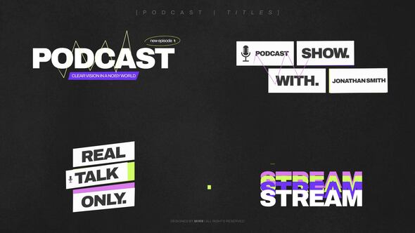 Photo of Podcast Titles (MoGRT) – Videohive 62367617