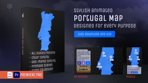 Photo of Portugal Map – Republic of Portugal MOGRT Kit – Videohive 62308447
