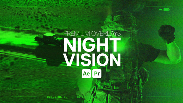 Photo of Premium Overlays Night Vision – Tactical Green Scan Motion Effects Pack – Videohive 54288957