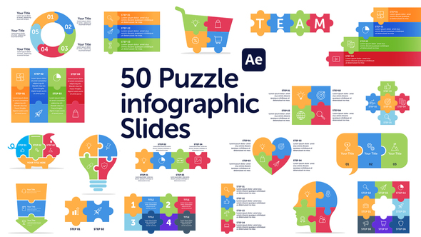 Photo of 54 Puzzle Infographic Slides for After Effects | Animated Corporate Presentation Pack – Videohive 35961915