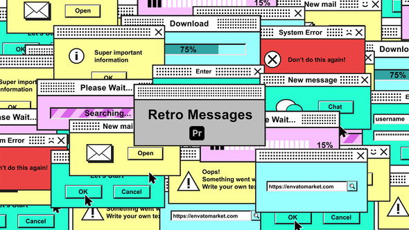 Photo of Retro Messages for Premiere Pro – Vintage Pixel Chat Animation Template – Videohive 45981185