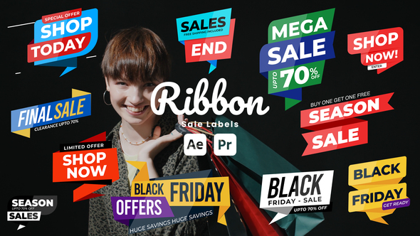 Photo of Ribbon Sale Labels – Discount & Special Offer Graphics for After Effects & Premiere Pro – Videohive 51100915
