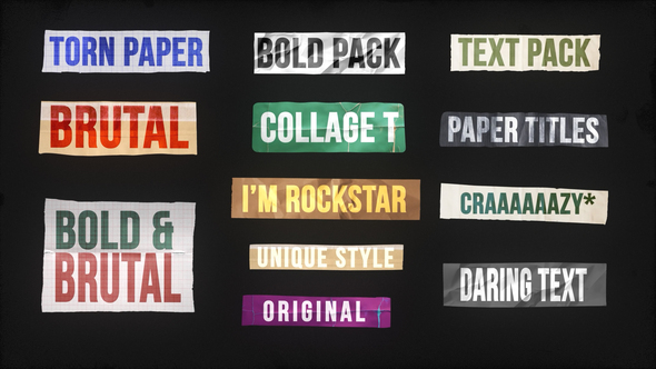 Photo of Ripped Paper Text Presets – Videohive 62498082