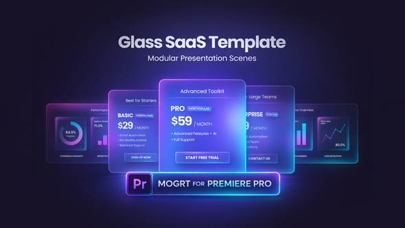 Photo of Saas Glassmorphism UI Presentation Scenes – Videohive 62395220