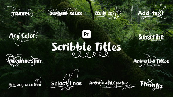 Photo of Scribble Titles (MOGRT) — 12 Hand-Drawn Titles + 20 Scribble Lines for Unique Results – Videohive 54817733
