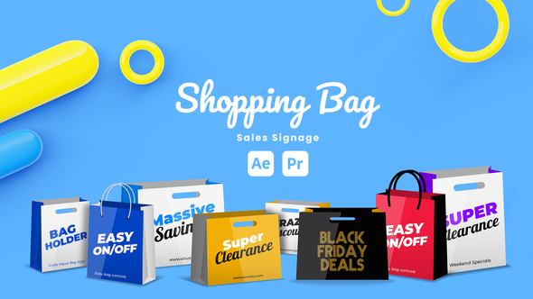 Photo of Shopping Bag Sale Signage – Discount & Special Offer Graphics for After Effects & Premiere Pro – Videohive 51146427