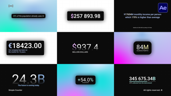 Photo of Simple Counter  AE – Videohive 62354016