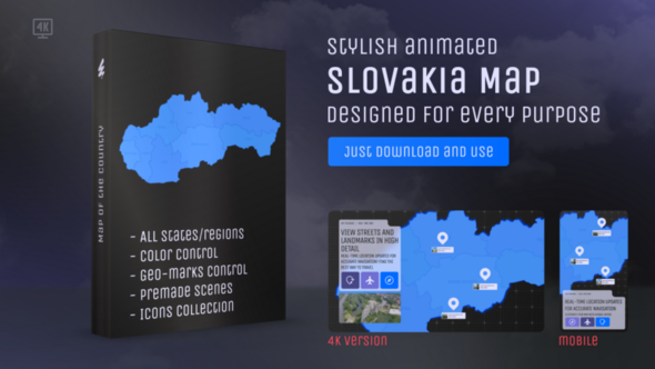 Photo of Slovakia Map – Slovak Republic (Slovensko) Map Kit – Videohive 24264156