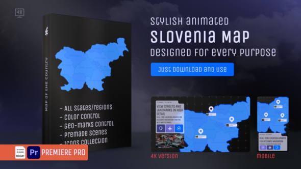 Photo of Slovenia Map – Republic of Slovenia MOGRT Kit – Videohive 62310519