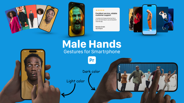 Photo of Smartphone Male Hand Gestures for Premiere Pro App Promo & UI Showcase – Videohive 53943973
