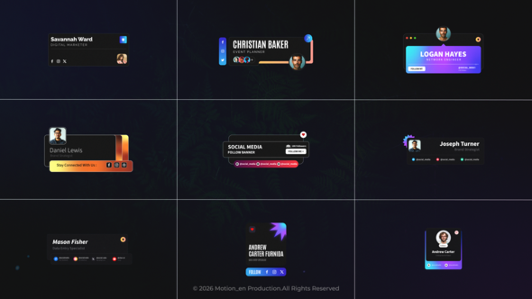 Photo of Social Media Follow Banners | Premiere Pro – Videohive 62520173