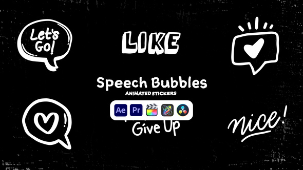 Photo of Speech Bubbles Animated Stickers – Chat Message Motion Sticker Pack – Videohive 50571347