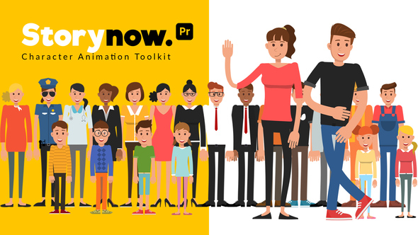 Photo of Story Now | Characters Animation for Premiere Pro – Flat Cartoon Character Motion Template – Videohive 53465426