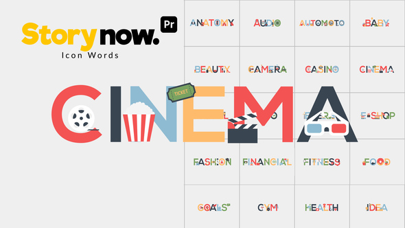 Photo of Story Now | Icon Words for Premiere Pro – Flat Animated Typography Icon Presentation Template – Videohive 53508403