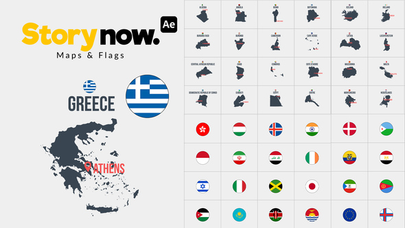 Photo of Story Now | Maps & Flags – Flat Animated World Map Flag Elements Pack – Videohive 53527818