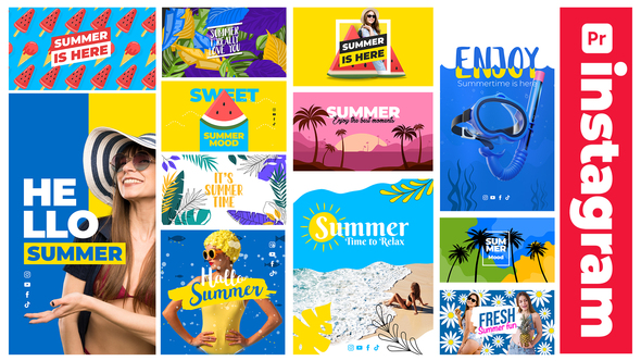Photo of Summer Instagram Stories & Poster Template | 12 Scenes in 4 Social Media Formats – Videohive 58779712