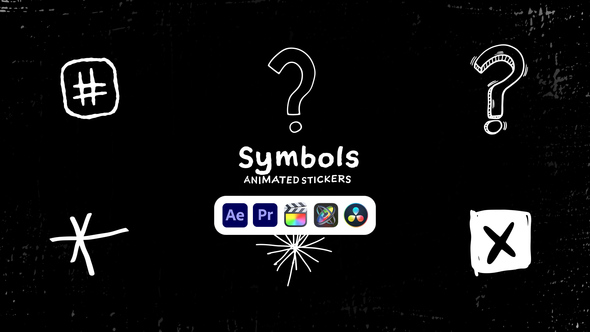 Photo of Symbols Animated Stickers – Graphic Symbol Motion Sticker Pack – Videohive 50571416