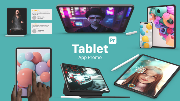 Photo of Tablet App Promo for Premiere Pro with Realistic Mobile Device Mockups – Videohive 53946340