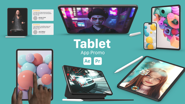 Photo of Tablet App Promo for After Effects & Premiere Pro with Realistic Device Mockups – Videohive 51722296