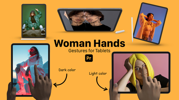 Photo of Tablet Female Hand Gestures for Premiere Pro App Promo & UI Showcase – Videohive 53945004