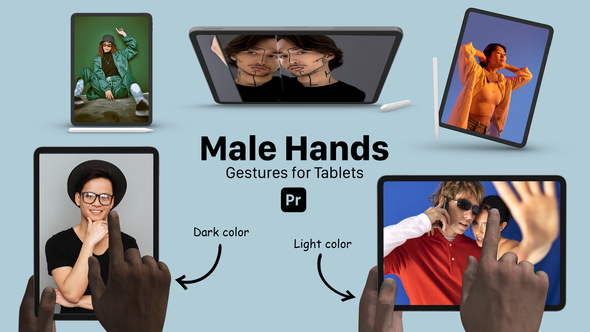 Photo of Tablet Male Hand Gestures for Premiere Pro App Promo & UI Showcase – Videohive 53945843