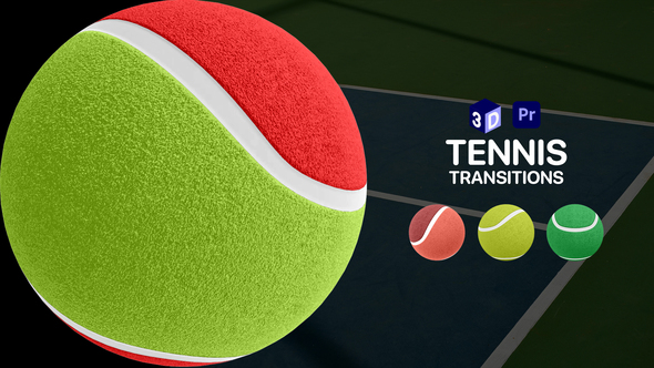 Photo of 3D Tennis Ball Transitions for Premiere Pro | Isolated Sports Motion Graphics – Videohive 47003754