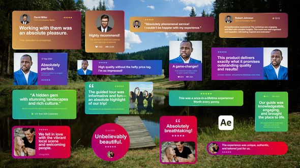 Photo of Testimonials Gradient Pack – Modern Review Quotes Animation Template Collection – Videohive 54612949