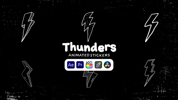 Photo of Thunders Animated Stickers – Lightning Energy Motion Sticker Pack – Videohive 50571298