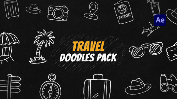 Photo of Travel Doodles Pack – Videohive 62337468