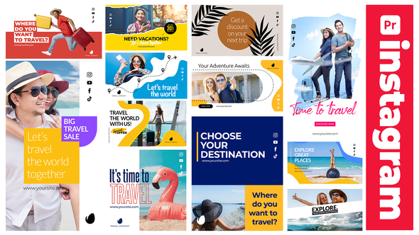 Photo of Travel Instagram Stories & Posters Template for Premiere Pro – 12 Scenes, 4 Sizes – Videohive 58778341